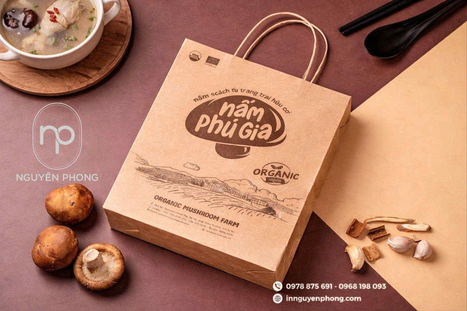 Mẫu túi giấy kraft đựng thực phẩm 